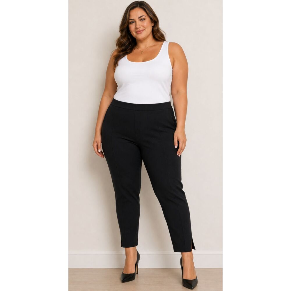 New Nordstrom Halogen Tapered Slit Hem Pull On Pant Women's Plus Size 3X